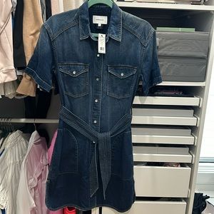 New Current/Elliott denim belt dress fits small / medium